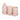 iDesign Cade Bath Accessories (Set of 4) in Blush