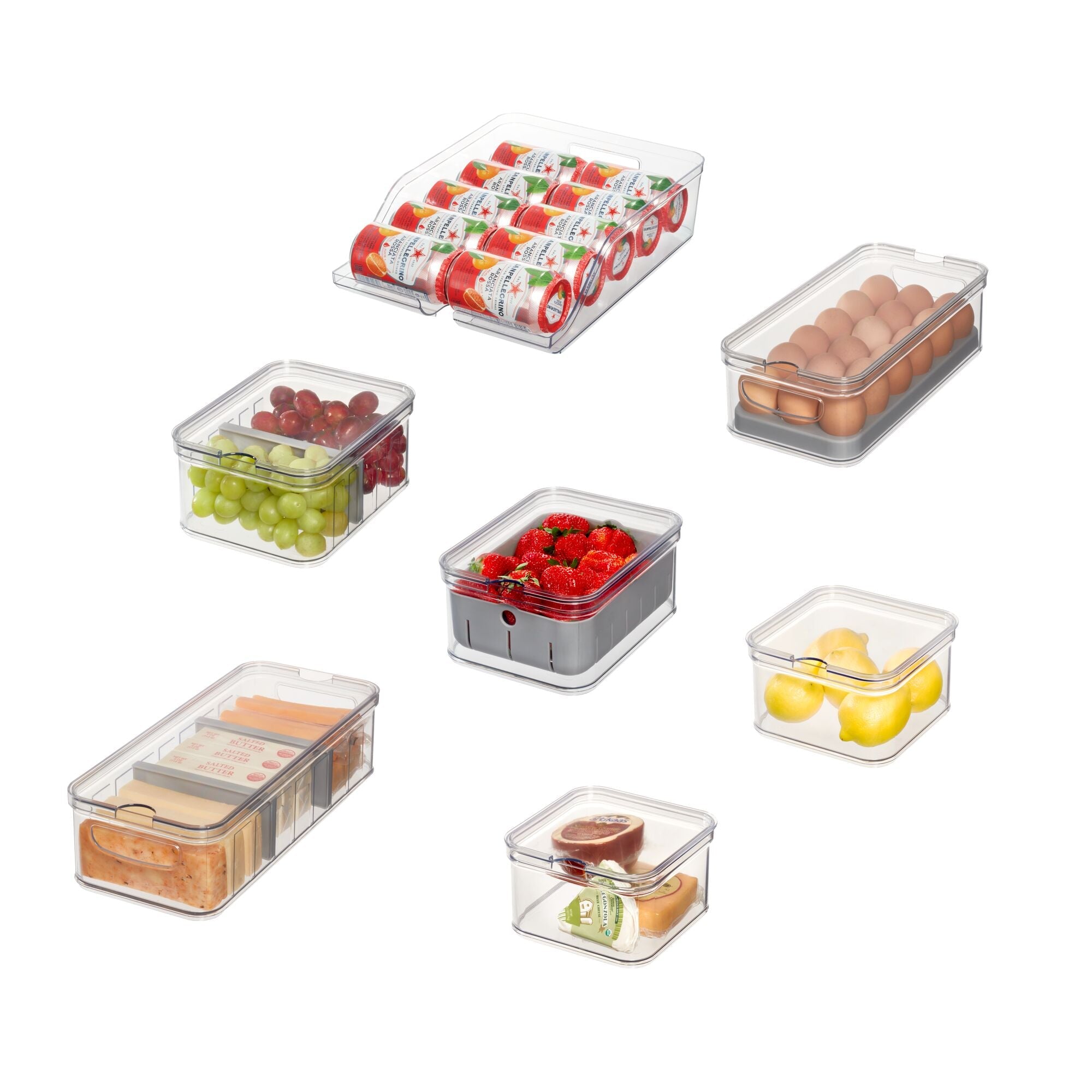 Fridge Rager Crisps iDesign Crisp Organizer Set | 7-Piece Refrigerator Bins – Interdesign