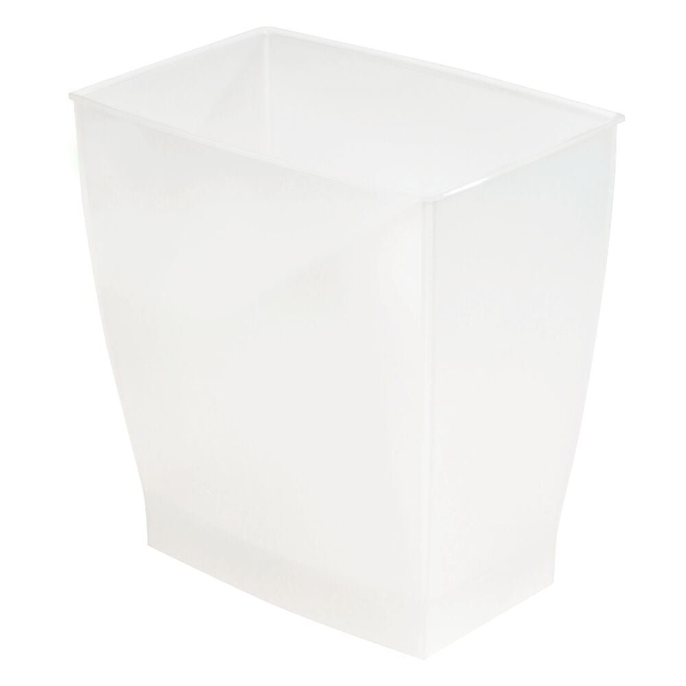 iDesign Mono Can | Rectangular Waste Bin - Clear Frost – Interdesign